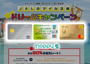 【JAL】2019年モッピーで80％JALマイル交換に挑む！狙いたい広告案件はコレだ！